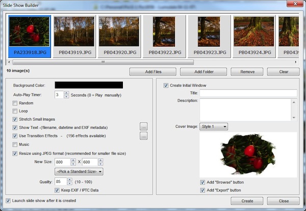 Faststones Slideshow Builder
